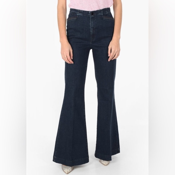 J Brand DARK WASH‎ CIVILITY FLARED JEANS Sz. 29 - Picture 1 of 16